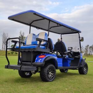 Yes, our Off-Road Golf Cart 4 Passenger Street Legal Gasoline model meets all necessary regulations, making it compliant for use on public roads.